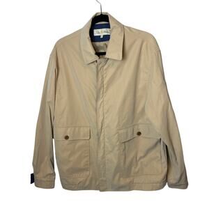 Peter Millar ESPN Jacket Mens L Tan Golf Lightweight Coat Quiet Luxury Casual